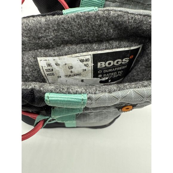 Bogs Snownights Waterproof Insulate Snow Boots Toddler 8 Black Green NWT - Picture 5 of 5